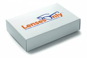 Lenses only box for sending and receiving glasses